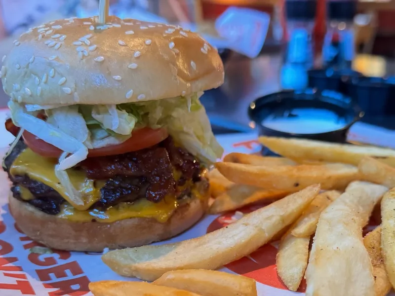 Pig Out Double Tavern Burger